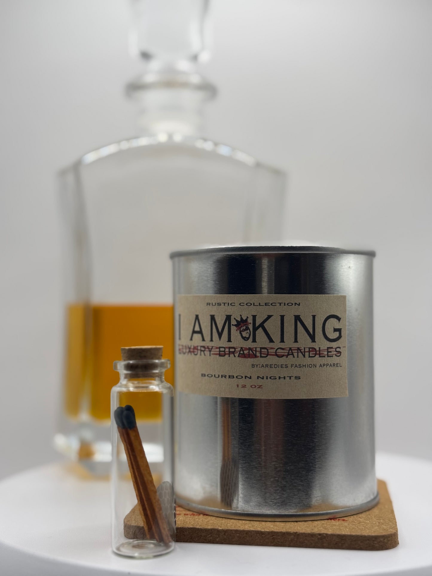 BOURBON NIGHTS RUSTIC LUXURY CRACKLING CANDLE 12 oz