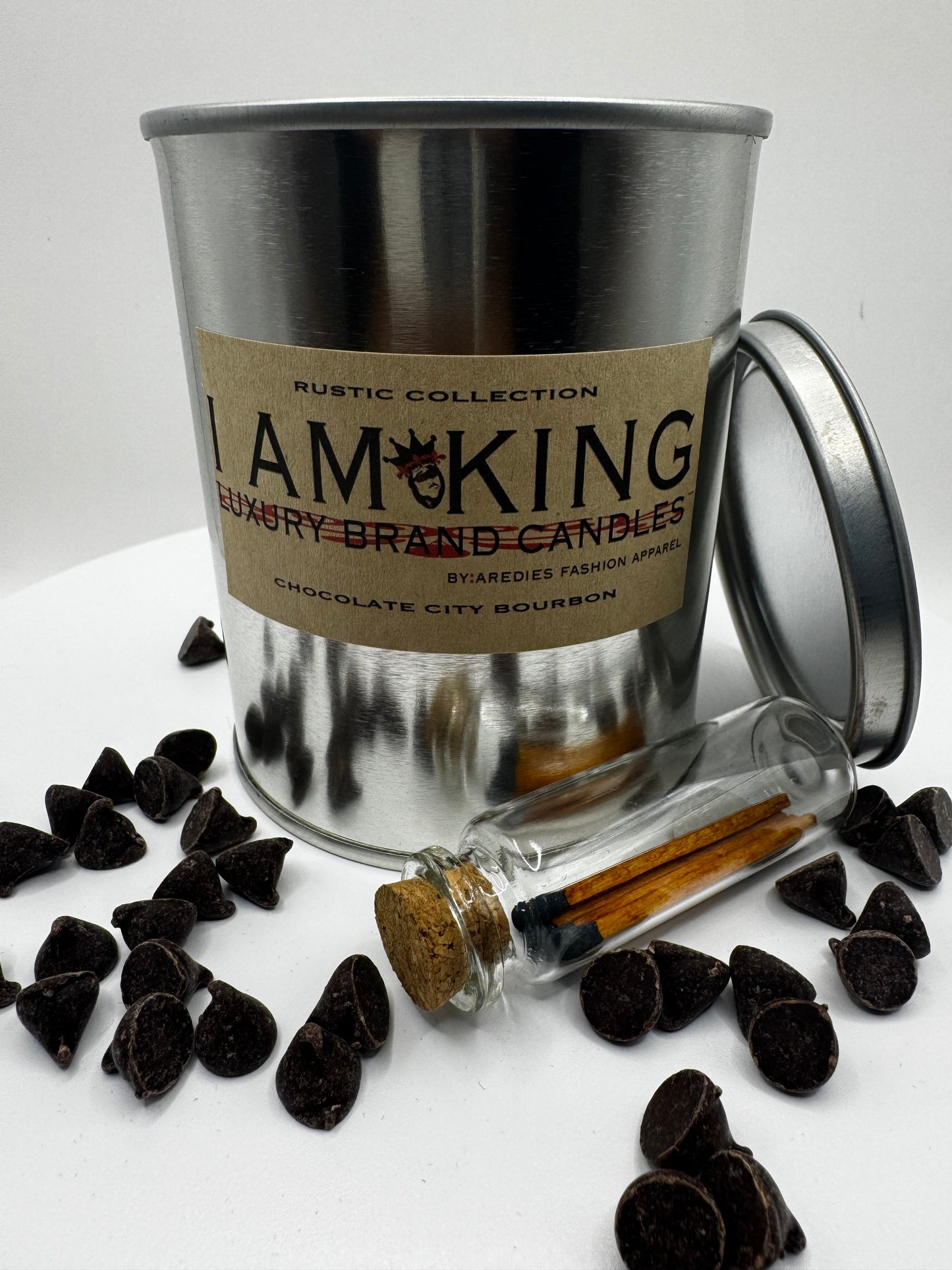 CHOCOLATE CITY BOURBON RUSTIC CRACKLING CANDLE 12 OZ