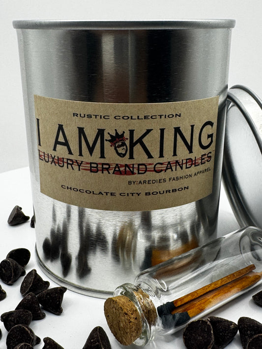 CHOCOLATE CITY BOURBON RUSTIC CRACKLING CANDLE 12 OZ